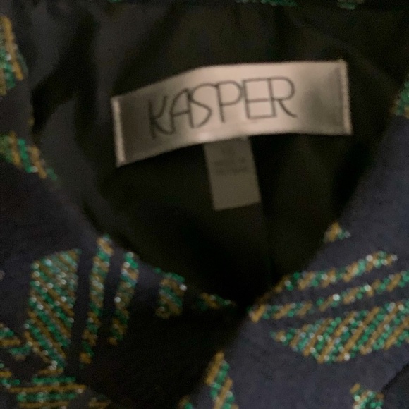 Kasper Diagonal Design Shimmery Suit - Picture 1 of 7